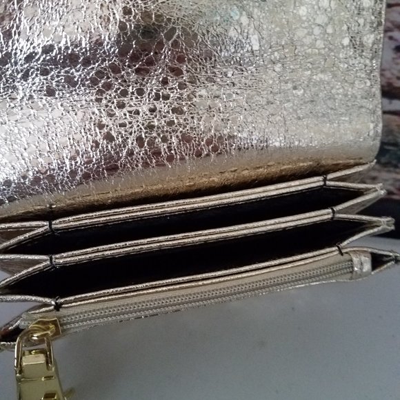 Gold 4 Compartment Charms Clutch - Picture 3 of 5